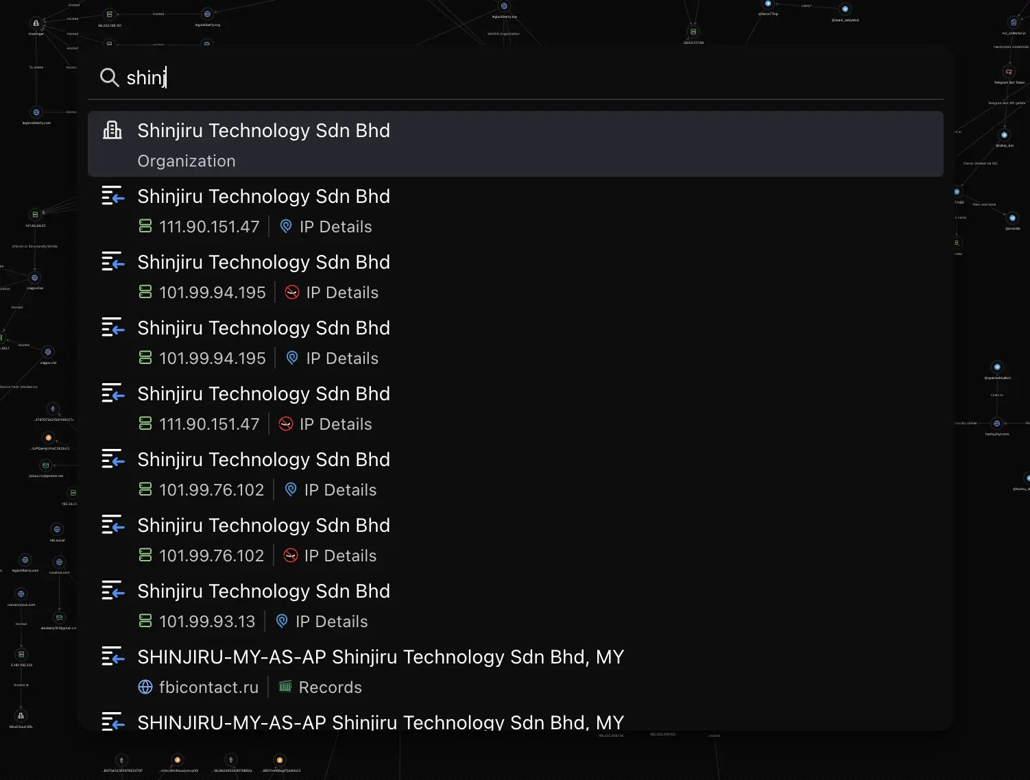 Malfors v1.8: Case Search, Multigraph & Enrichments