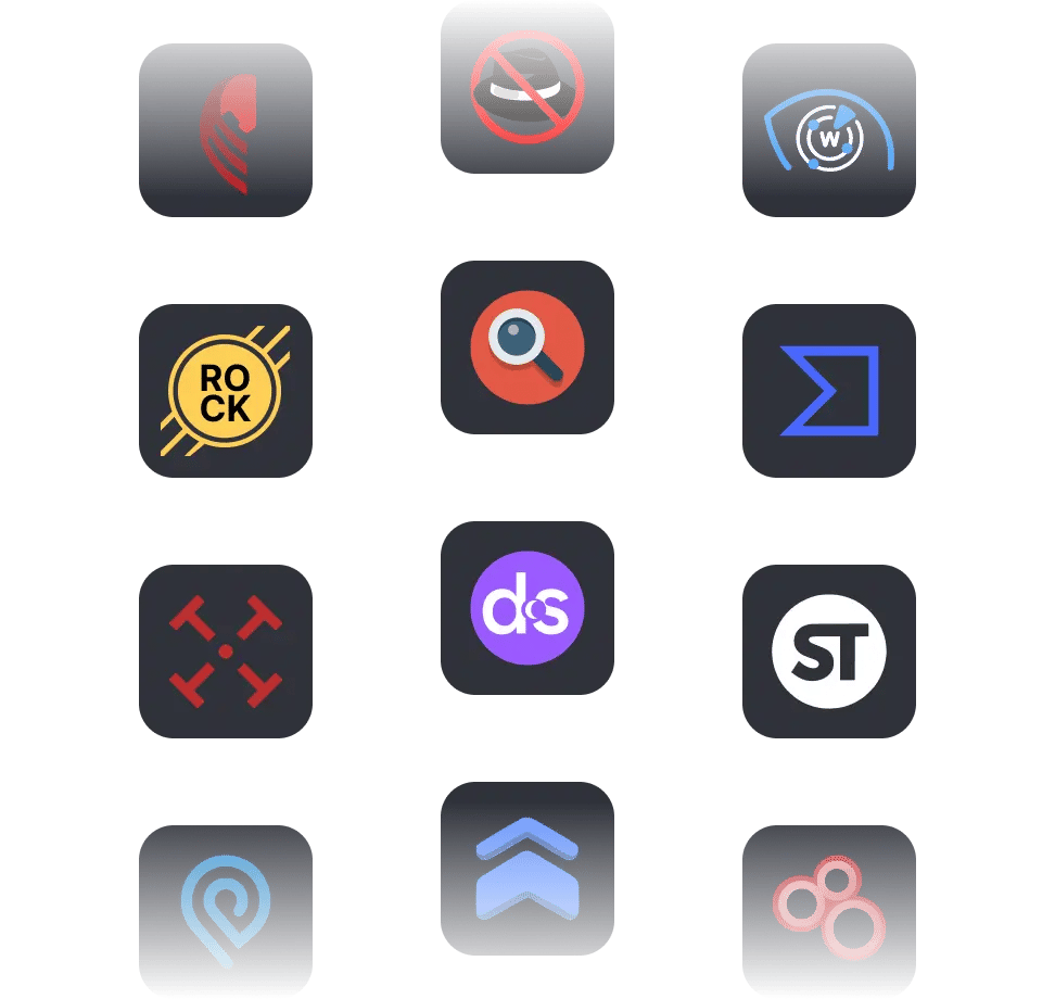 Logos of multiple vendors that Malfors natively integrates with.